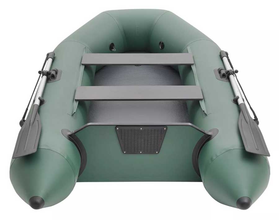 Надувная лодка ПВХ Роджер Стандарт 2600, зеленый + съемный пол Airdeck
