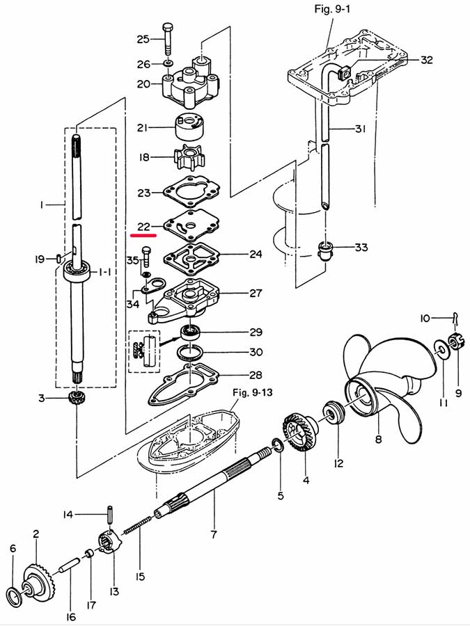 Пластина водяной помпы Tohatsu 6–9.8 (3B2-65025-0), оригинал Пластина водяной помпы Tohatsu 6–9.8 (3B2-65025-0), оригинал