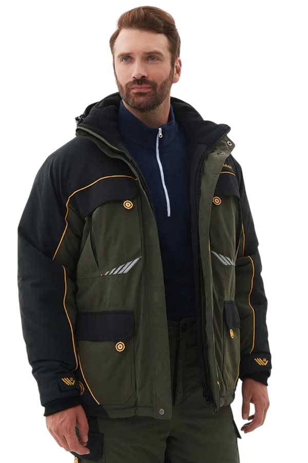 Костюм зимний Хантсмен Канада V2 -35°С, хаки/черный (ткань Исландия)