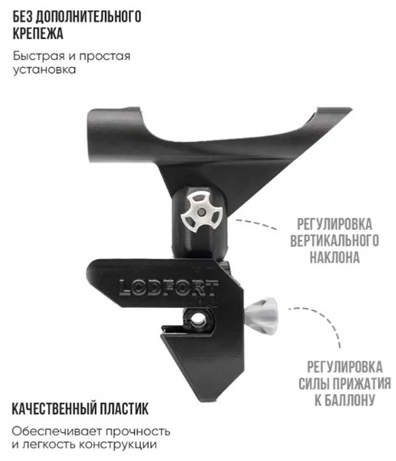 Держатель удочки LODFORT Comfort регулируемый с креплением на ликтрос