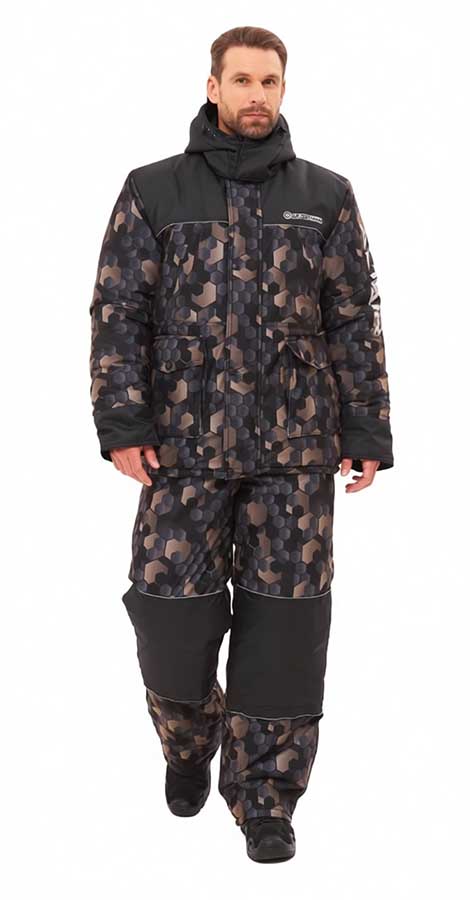 Костюм зимний Хантсмен Альтаир -45°С, камуфляж 001 (соты хаки)