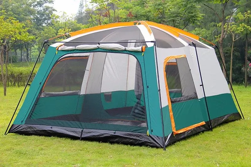 Палатка шатер с тамбуром Coolwalk CW 096-12, 420х305х210 см. (зеленый)