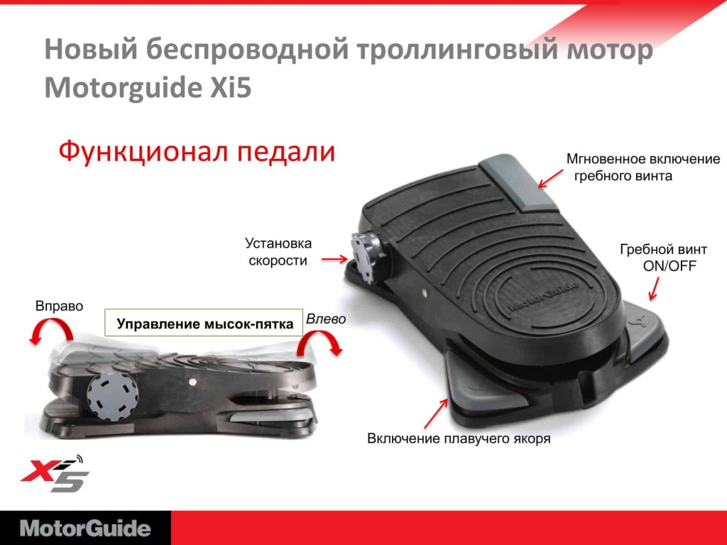 Лодочный электромотор MotorGuide Xi5-80 60" 24V SNR/GPS FP (пульт + педаль).