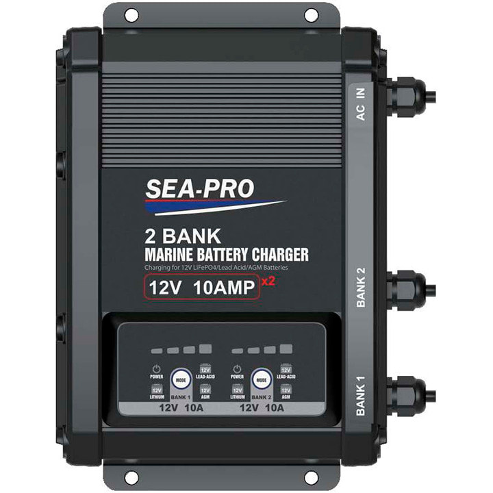 Зарядное устройство SEA-PRO ТЕ4-0325F, 2х12В 10А (для любого типа АКБ)