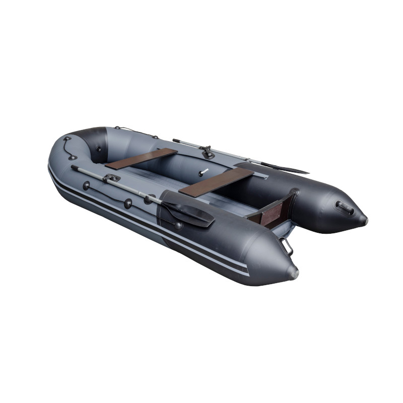 Надувная лодка ПВХ Таймень NX 3400 НДНД графит/черный (надувное дно)