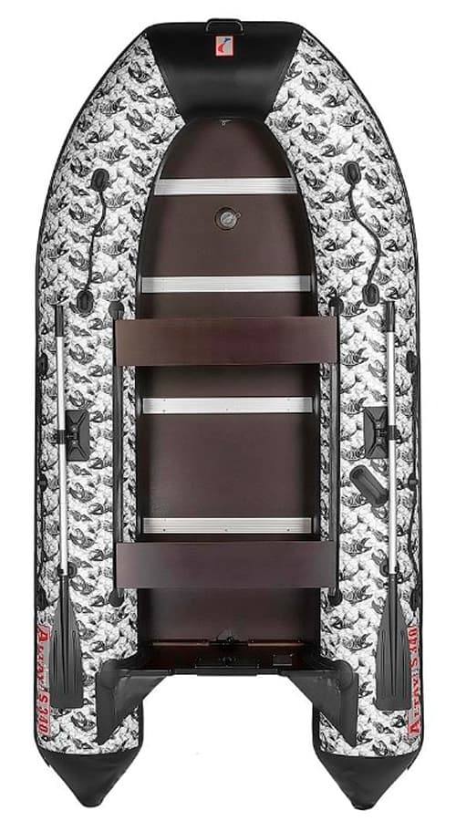 Надувная лодка ПВХ Алтай S340 принт Рыбы баллон 47 см!!!