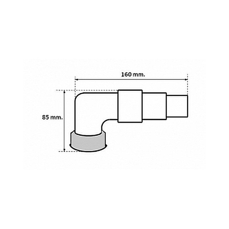 Патрубок заливной 38-50-60 мм. для стационарных баков, пластик.