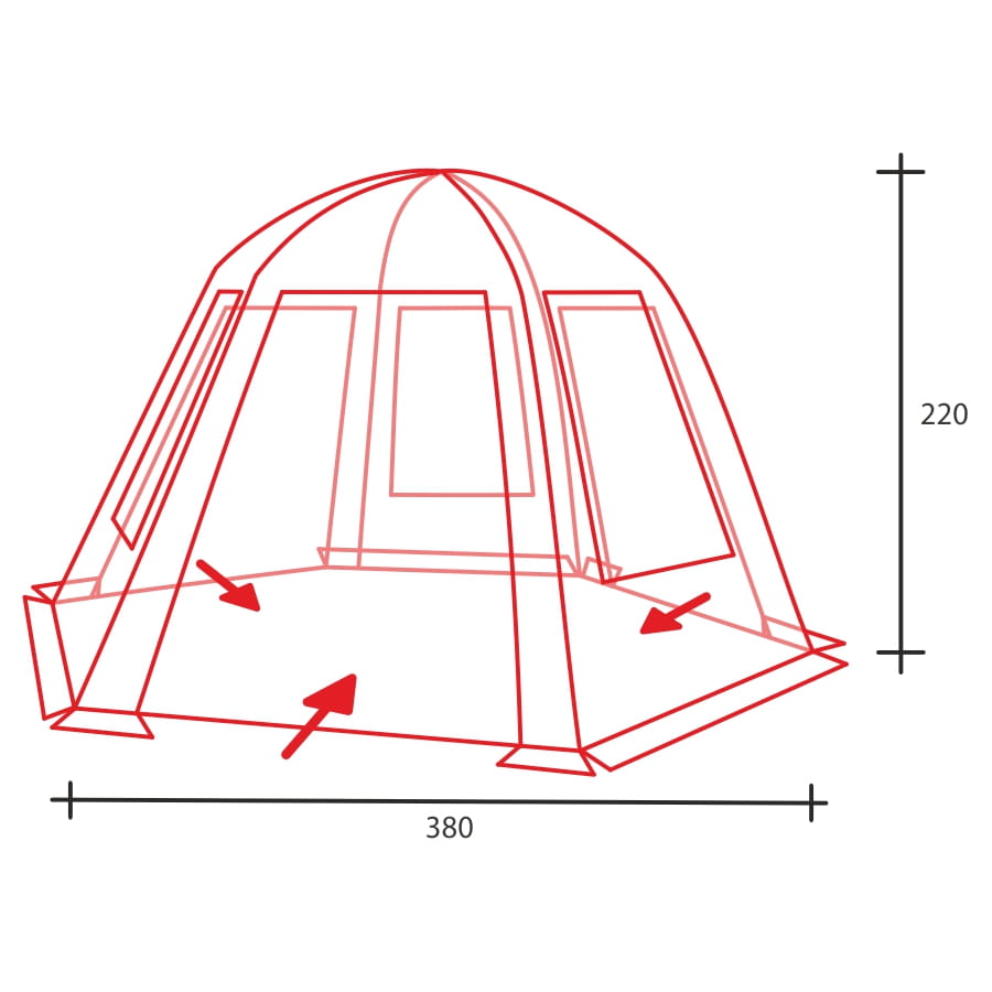 Палатка-шатер GOLDEN SHARK LAPLAND (380х380х220)