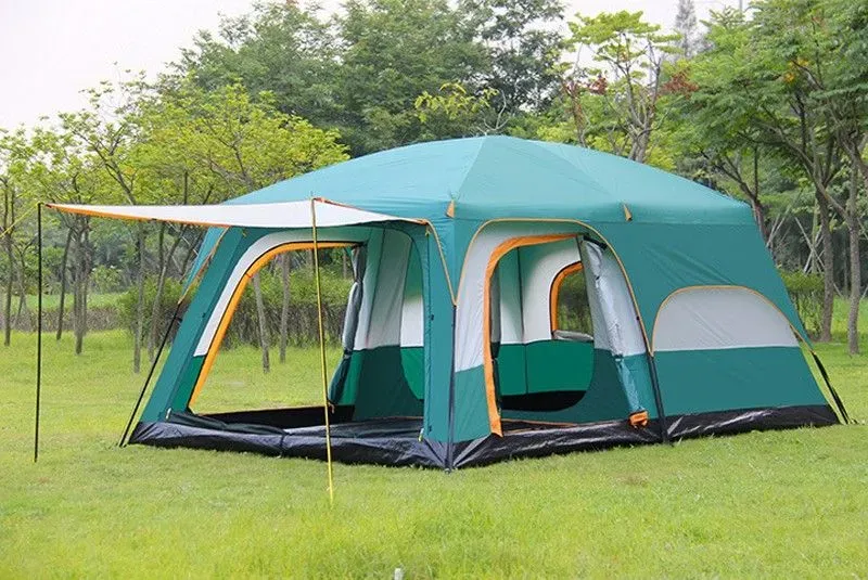Палатка шатер с тамбуром Coolwalk CW 096-12, 420х305х210 см. (зеленый)