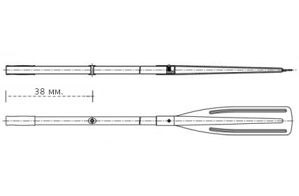 Весло разборное Барк 140x16 см. (пара).