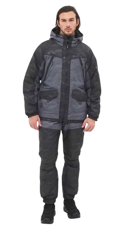 Костюм зимний Хантсмен Горка-Люкс -25°С серый (ткань Breat)