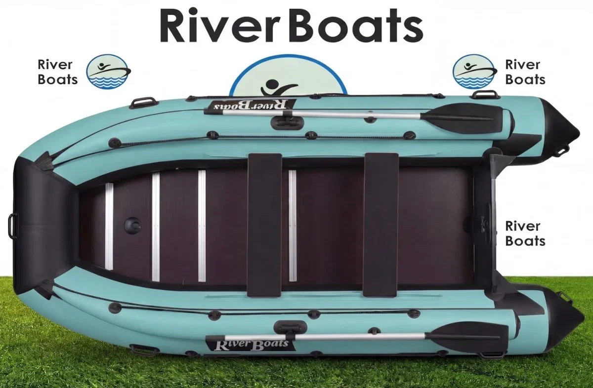 Надувная лодка ПВХ RiverBoats RB 430 (фальшборт, слань)