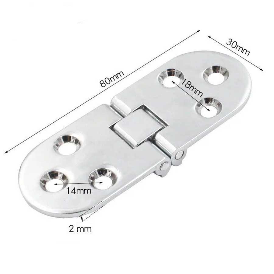 Петля 80х30 мм, нержавеющая сталь