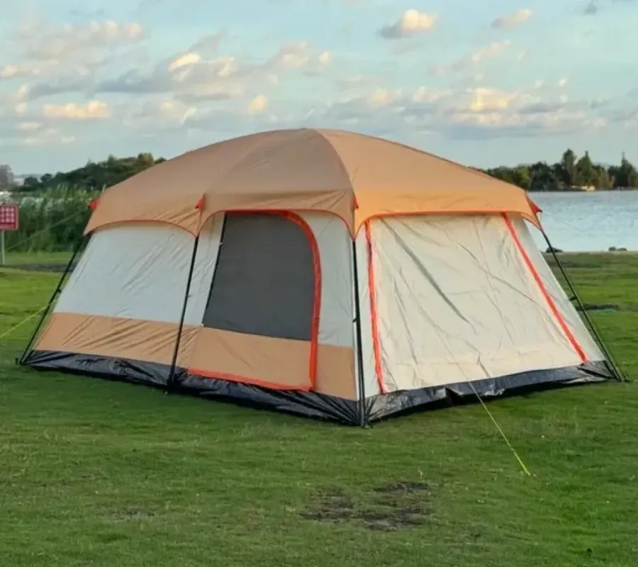 Палатка шатер с тамбуром Coolwalk CW 096-12, 420х305х210 см. (бежевый)