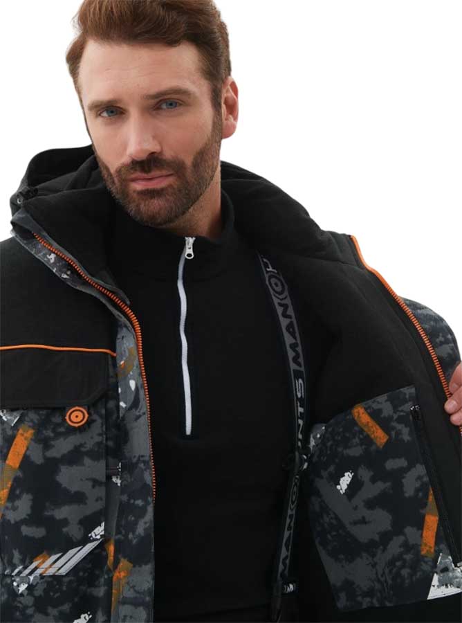 Костюм зимний Хантсмен Канада V2 -35°С, камуфляж/черный (ткань Исландия)