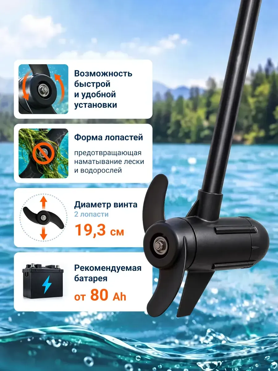 Лодочный электромотор Haswing Protruar Genius 55 lbs (бесщеточный)