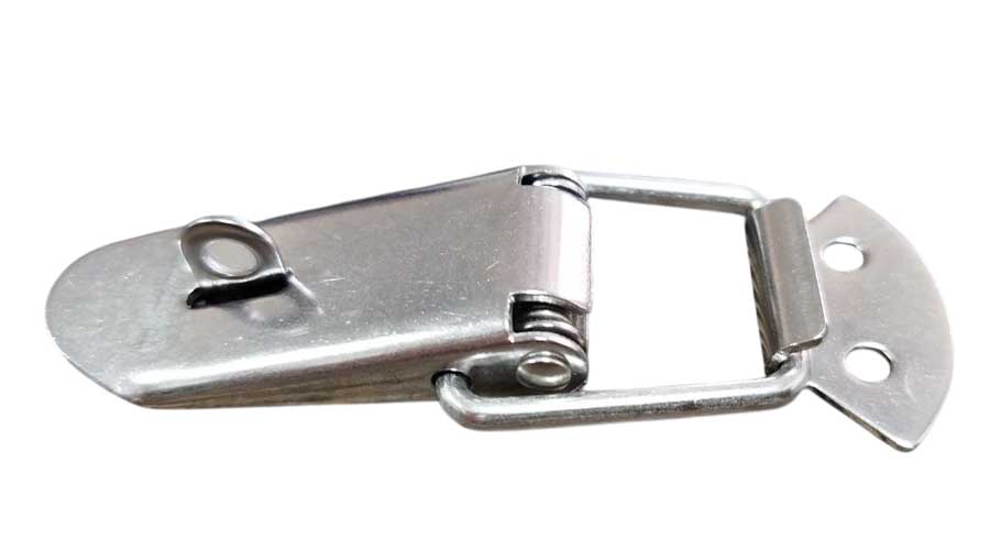 Замок защелка SUNFINE 75х34 с ушком для замка, нержавеющая сталь, SF31183-2