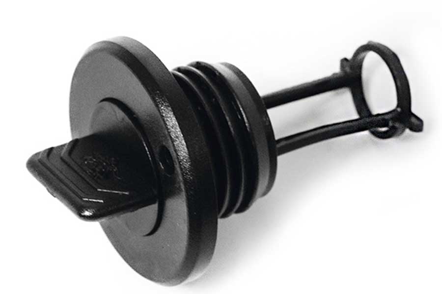 Заглушка дренажная с резьбовой пробкой 27 мм. (пластик)