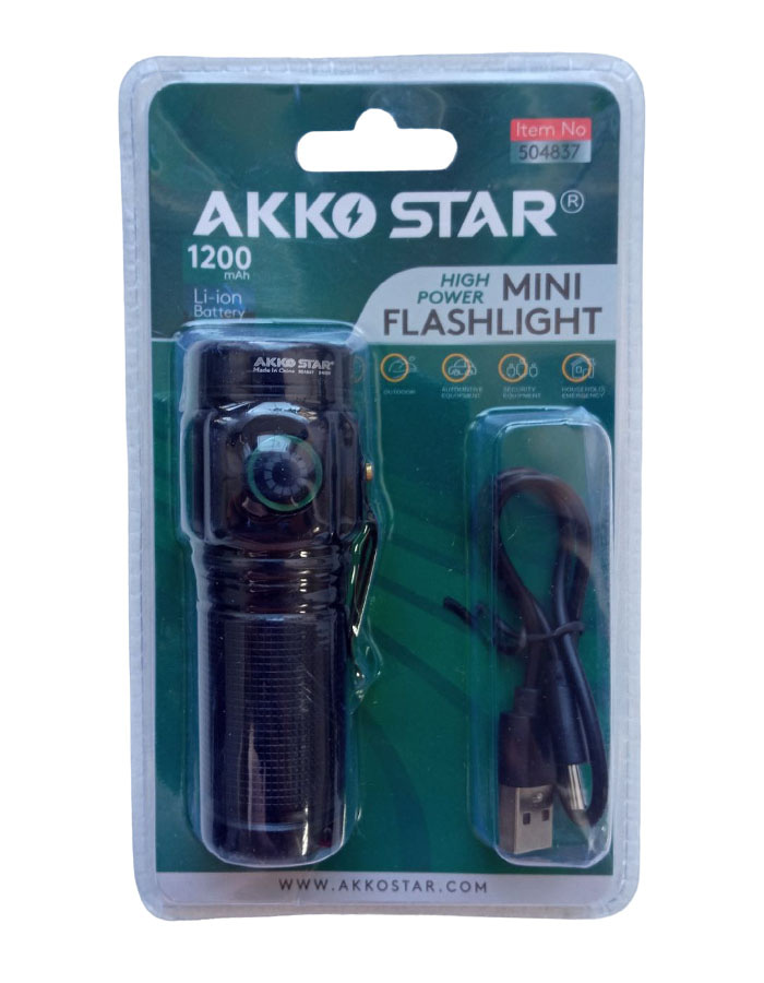 Фонарь ручной AKKOSTAR 504837, 5W, 1200 mAh