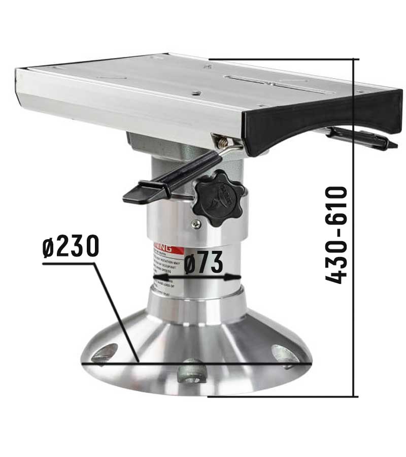 Стойка с креплением под сиденье Marine Rocket, 43-61 см.