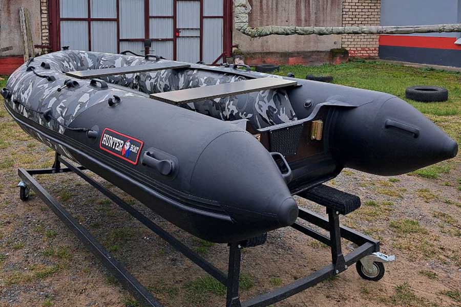 Надувная лодка ПВХ Хантер 350 ПРО (камуфляж), Б/У 2023