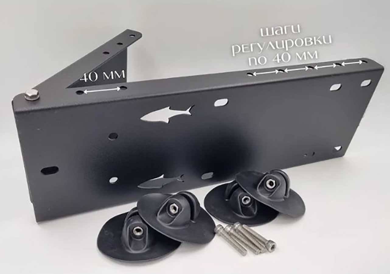 Платформа для крепления на лодку якорной лебедки, черная Платформа для крепления на лодку якорной лебедки, черная