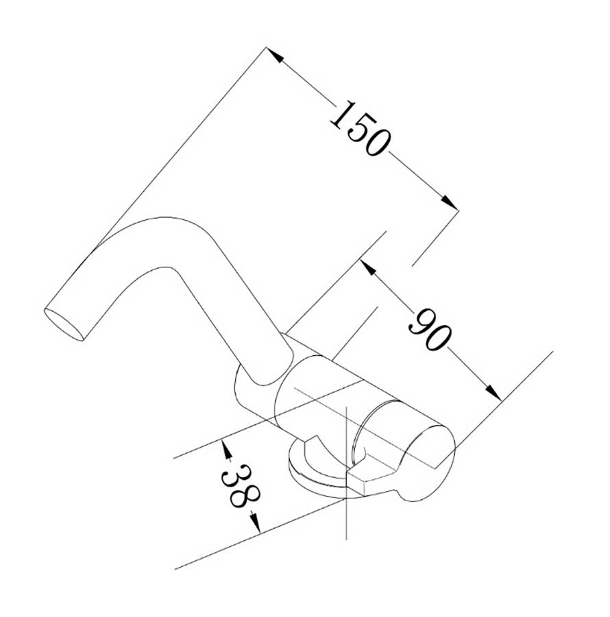 Складной кран-смеситель Marine Rocket для горячей и холодной воды, хромированная медь
