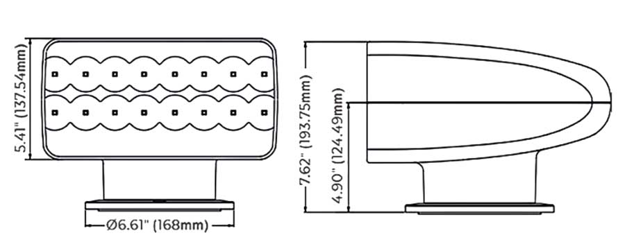 Прожектор SeaFlo с беспроводным управлением, LED, поворот 360°, 35 Вт, 10-30 В
