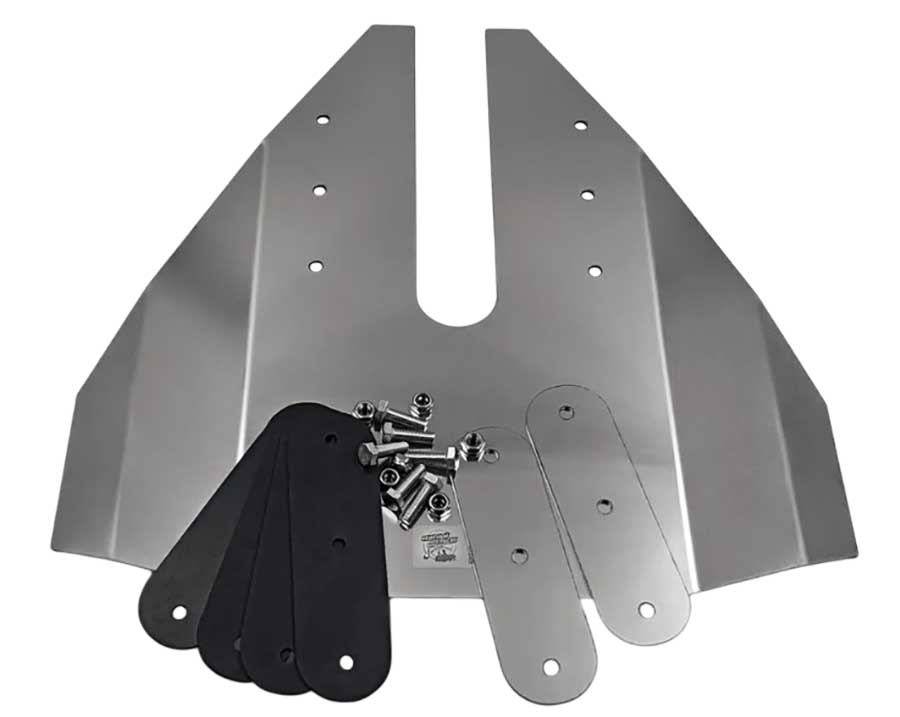 Гидрокрыло с крепежом для ПЛМ 9,9-20 л.с., нержавеющая сталь