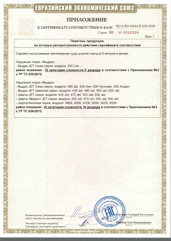 Надувная лодка ПВХ Шерпа 500 К НДНД