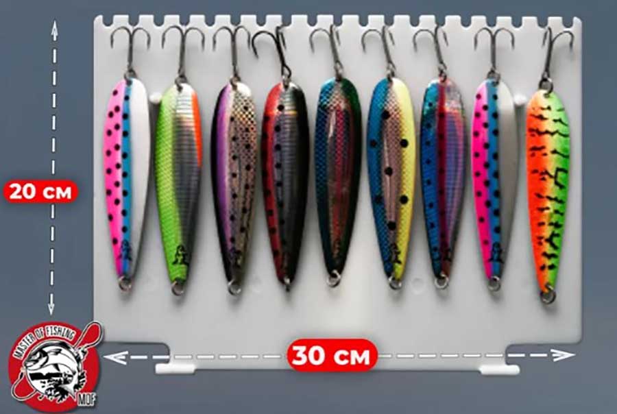 Ящик рыболовный MOF1-B на 200 блесен с органайзером и слайдерами