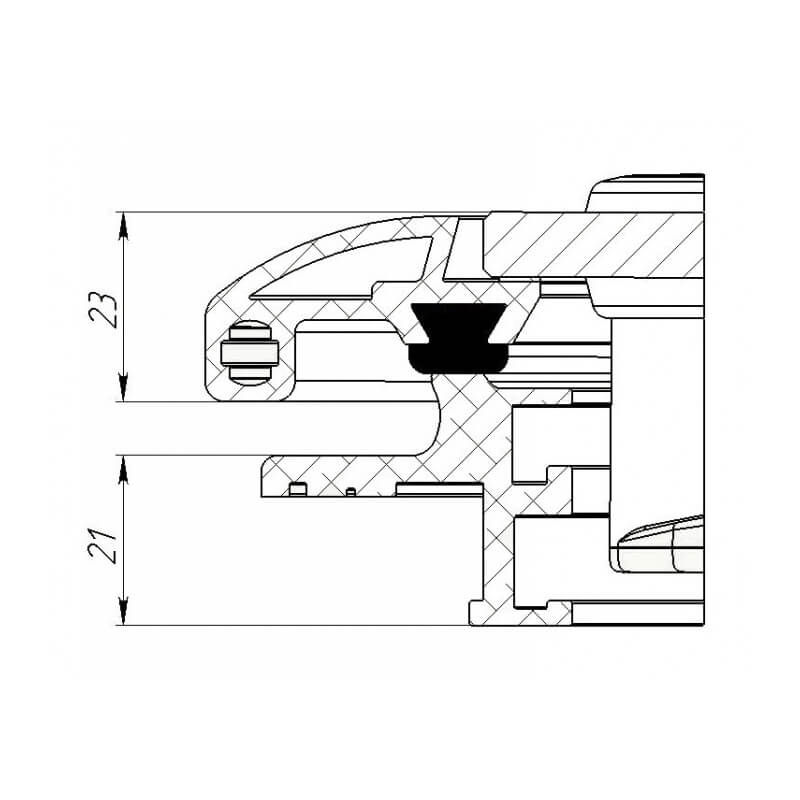 Лючок палубный распашной Альбатрос, 450х450 мм., прозрачный
