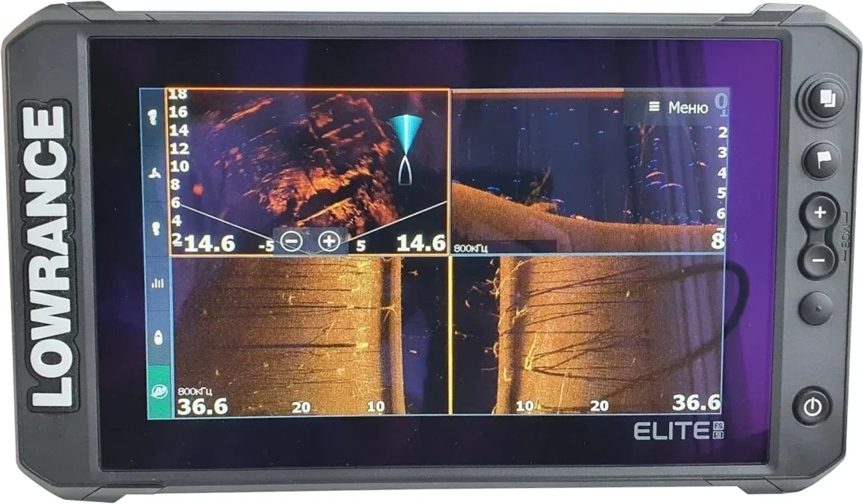 Эхолот Лоуранс Elite FS 9 с датчиком Active Imaging 3-in-1 (прошивка 26.1) + выносная антенна FixPoint 360