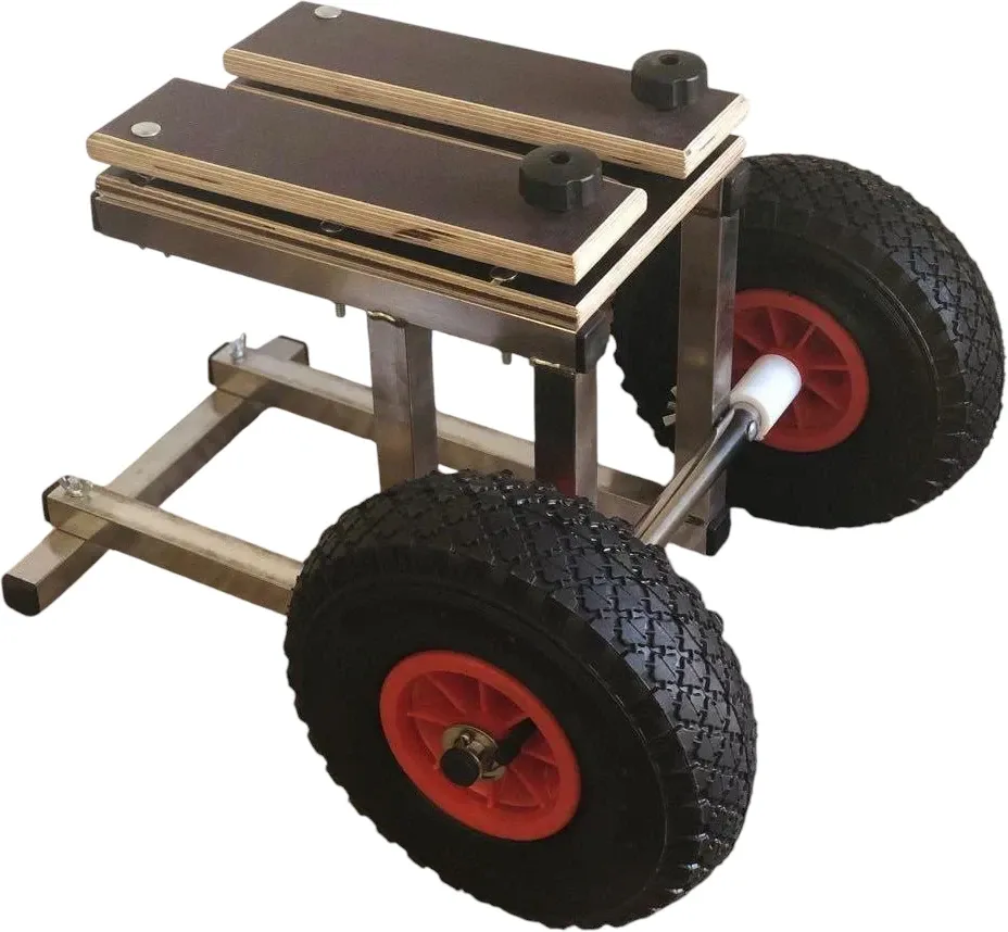 Тележка для мотора 8-15 л.с. подпружиненная, нержавеющая сталь