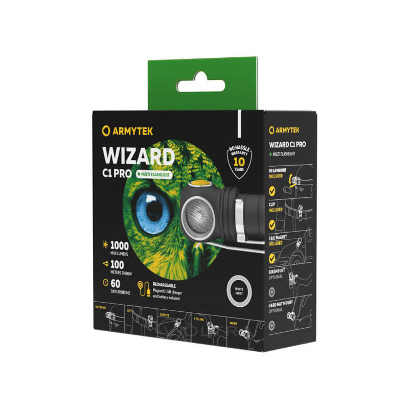 Мульти фонарь Armytek Wizard C1 Pro Magnet USB (теплый свет)