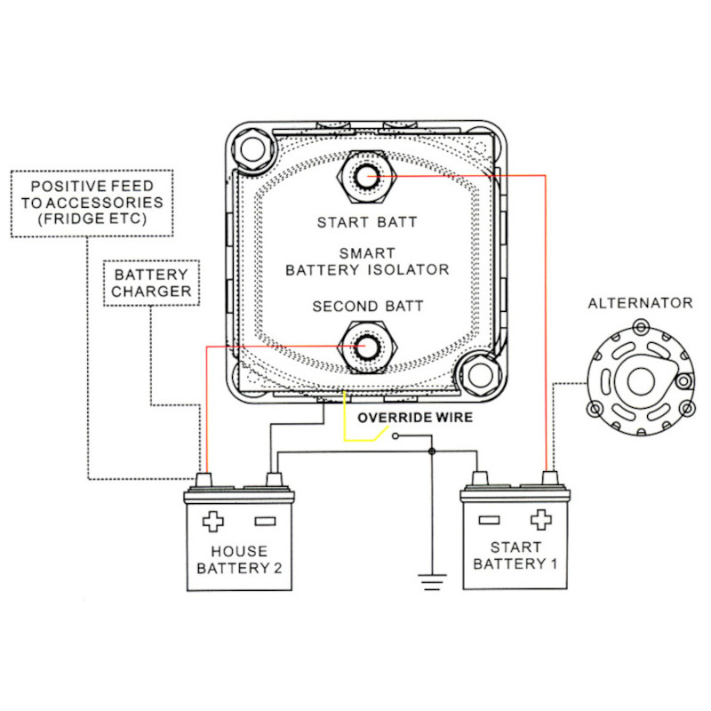 Зарядное реле для 2-х АКБ (для генератора до 125 А)