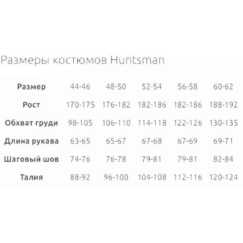 Костюм зимний Хантсмен Сибирь -45°С, хаки/черный (44-46, 48-50, 52-54, 56-58, 60-62)