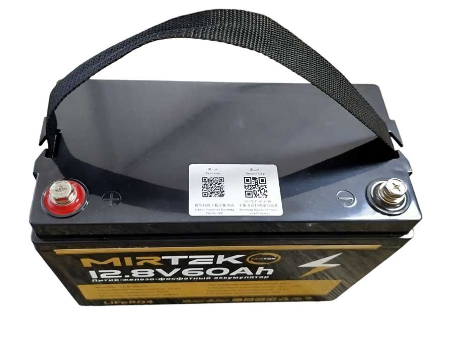 Аккумуляторная батарея Mirtek LiFePO4, 12.8 V, 60 Ah