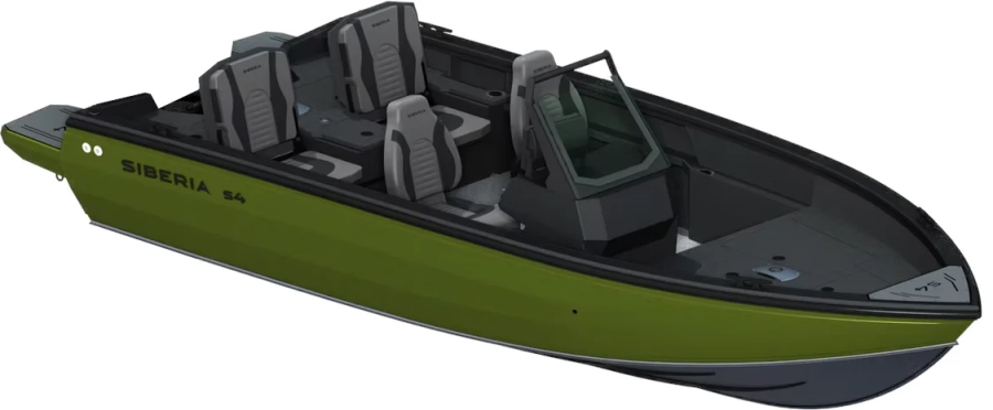 Лодка алюминиевая Siberia S4 2025 одноконсольная