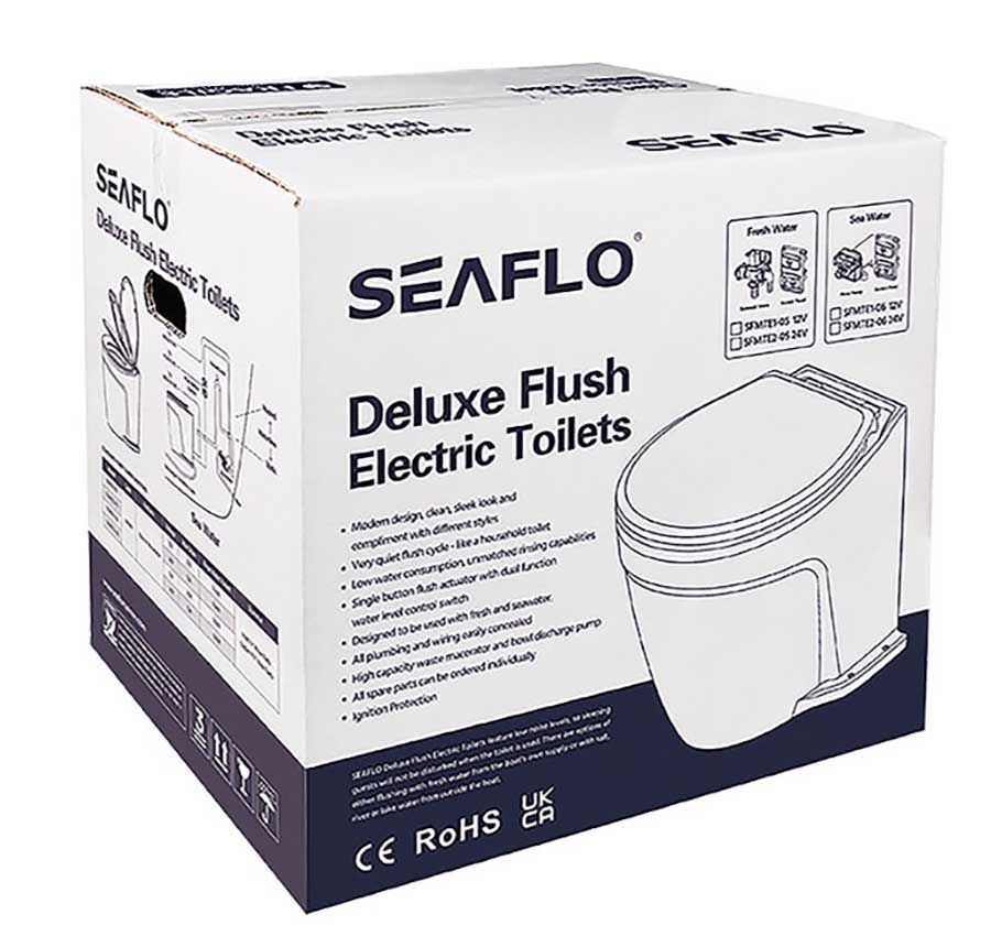 Унитаз SeaFlo Delux, 12 В с электромагнитным клапаном, SFMTE1-05
