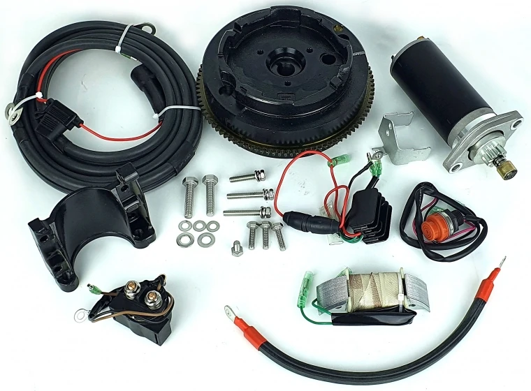 Комплект электрозапуска для моторов Yamaha T9.9-T15 (Hidea, Toyama, SeaPro, Marlin, HDX, Parsun и др.)