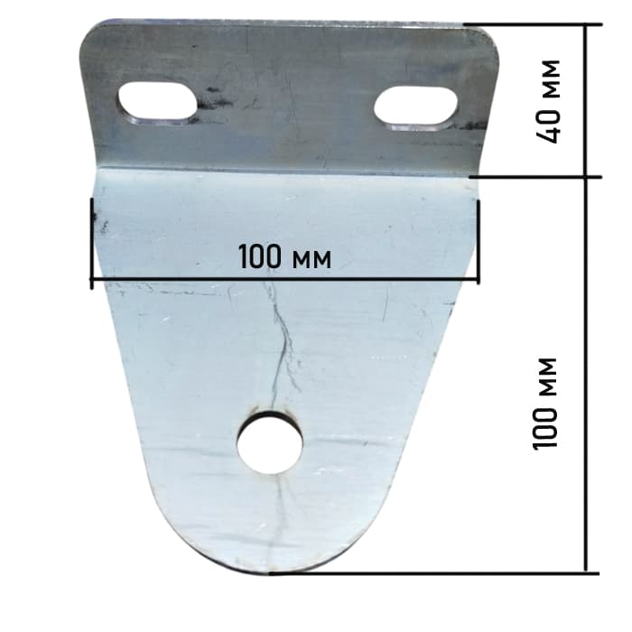 Кронштейн для крепления стропы, профиль 100х100 мм, угол 75°