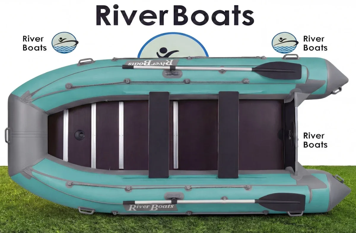 Надувная лодка ПВХ RiverBoats RB 430 (фальшборт, слань)