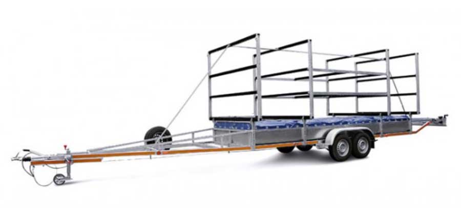 Прицеп для гребных судов МЗСА V 1224-2.25 исполнение 205 (судно до 12 м)