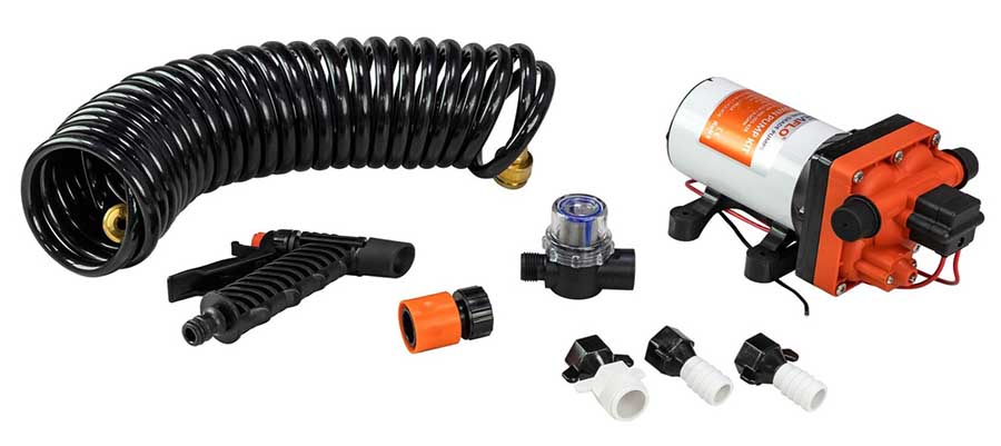 Помывочный комплект SeaFlo 12 В, 15 л/мин, 3.8 бар