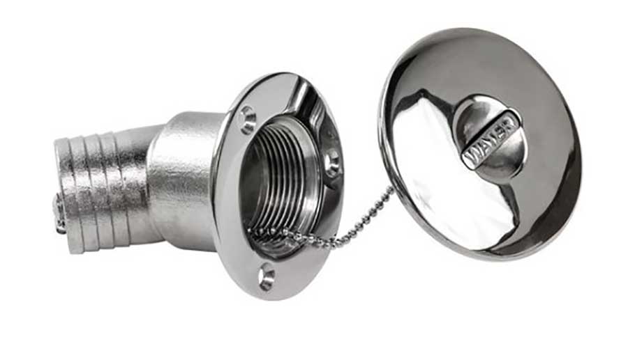 Горловина заливная угловая Ø38 мм для воды, Marine Rocket 