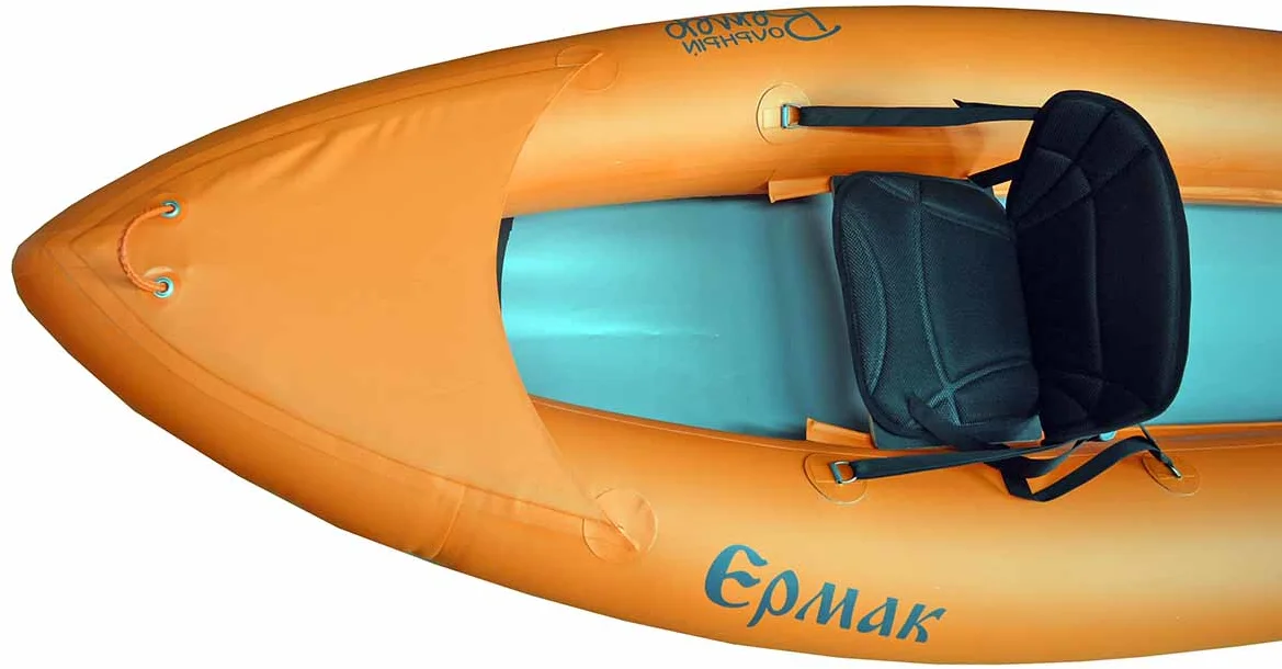 Надувная байдарка Ермак 380 (желтый, красный)