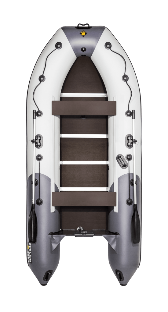 Надувная лодка Ривьера Компакт 3600 СК "Комби" светло-серый/графит