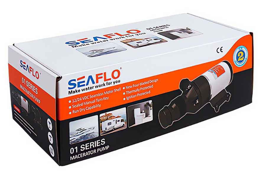 Помпа туалетная SeaFlo с мацератором 45 л/мин, 12 В