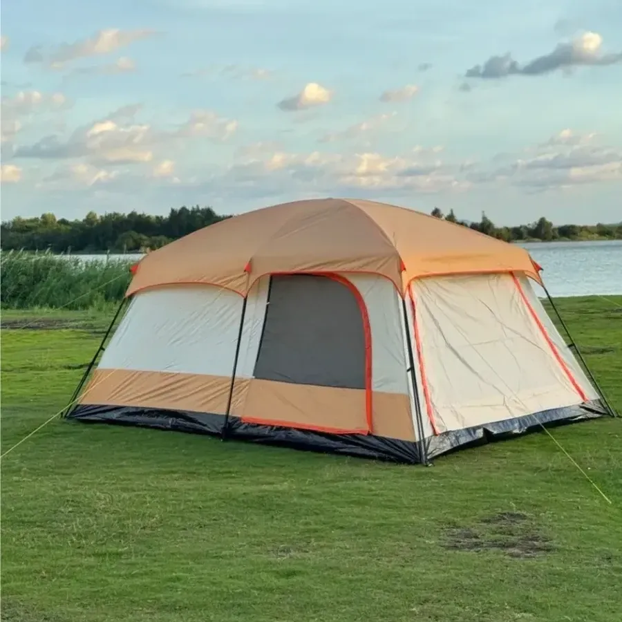 Палатка шатер с тамбуром Coolwalk CW 096-12, 420х305х210 см. (бежевый)